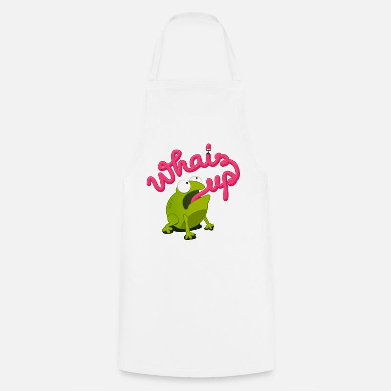 whats up frog - Cooking Apron - white