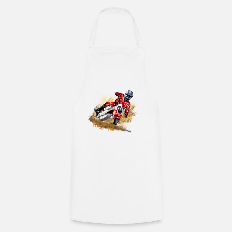Motocross - Cooking Apron - white