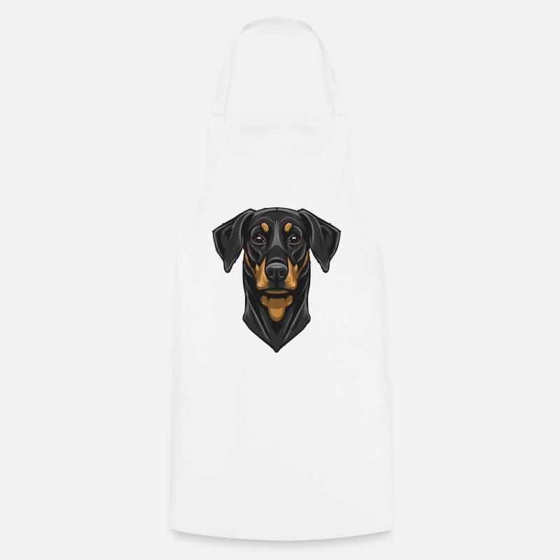Dobermann - Cooking Apron - white