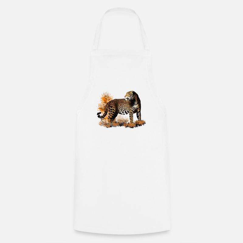 leopard - Cooking Apron - white