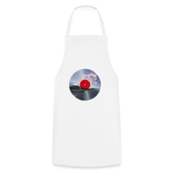 Vinyle LP Japon Fleur De Cerisier - Tablier de cuisine - blanc - Devant - AI Model Male 185 dark (185cm)
