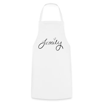 Family - Cooking Apron - white - Front - AI Model Male 185 dark (185cm)