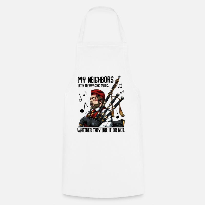 Cool Dudelsack Lustige Sprüche Sackpfeife Geschenk - Kochschürze - Weiß