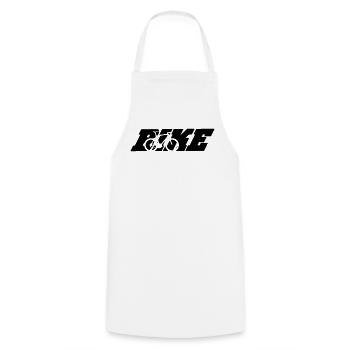 bike - Cooking Apron - white - Front - AI Model Male 185 dark (185cm)