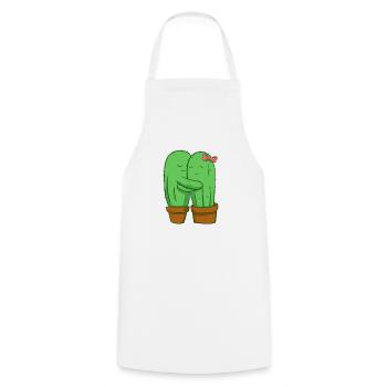 Kaktus Liebe Pflanze Kakteen Gärtner Wüste - Cooking Apron - white - Front - AI Model Male 185 dark (185cm)