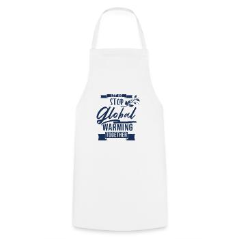 Changement climatique Planète réchauffement climatique Terre Extinction des forêts - Tablier de cuisine - blanc - Devant - AI Model Male 185 dark (185cm)
