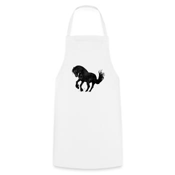 horse - Cooking Apron - white - Front - AI Model Male 185 dark (185cm)