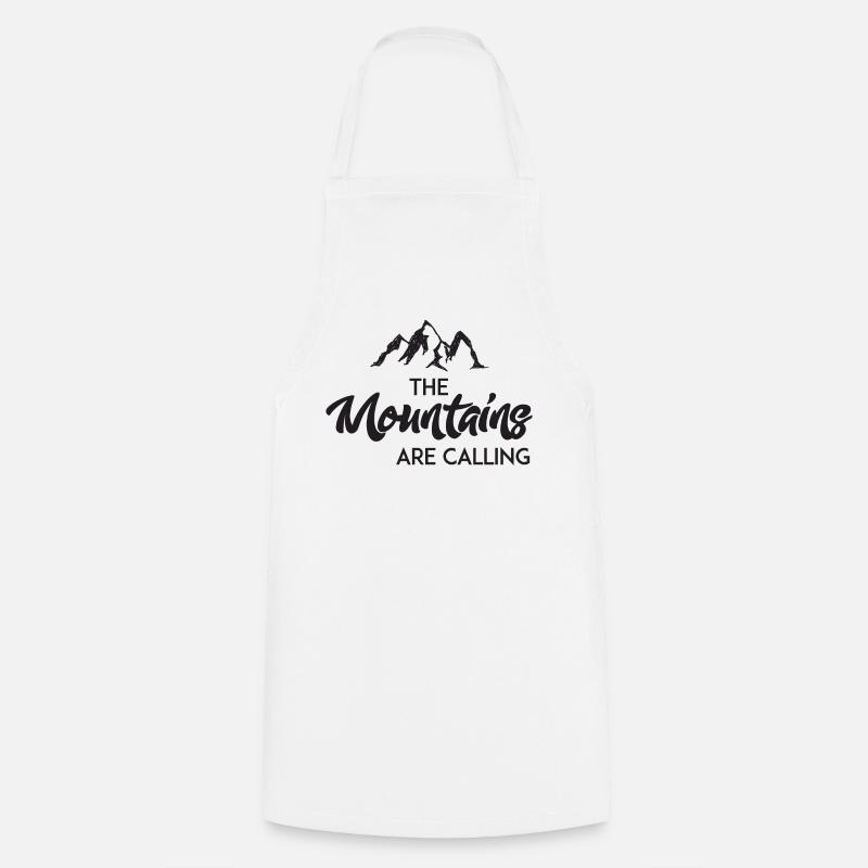The Mountains Are Calling - Cooking Apron - white