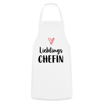 Lieblings Chefin Herz Geschenk Chef - Kochschürze - Weiß - Vorne - AI Model Male 185 dark (185cm)