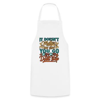 Cool saying wisdom of life - Cooking Apron - white - Front - AI Model Male 185 dark (185cm)