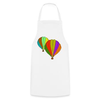 hot air balloon - Cooking Apron - white - Front - AI Model Male 185 dark (185cm)