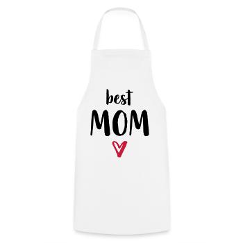 best Mom I Herz Geschenk Mama Mutter Mutti Mami - Kochschürze - Weiß - Vorne - AI Model Male 185 dark (185cm)