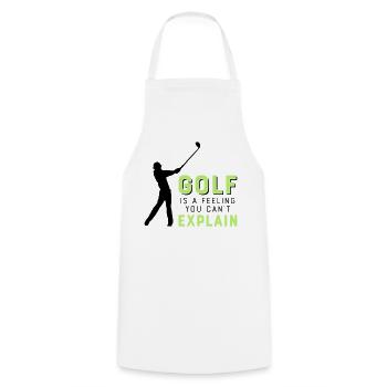 Le golf - Tablier de cuisine - blanc - Devant - AI Model Male 185 dark (185cm)