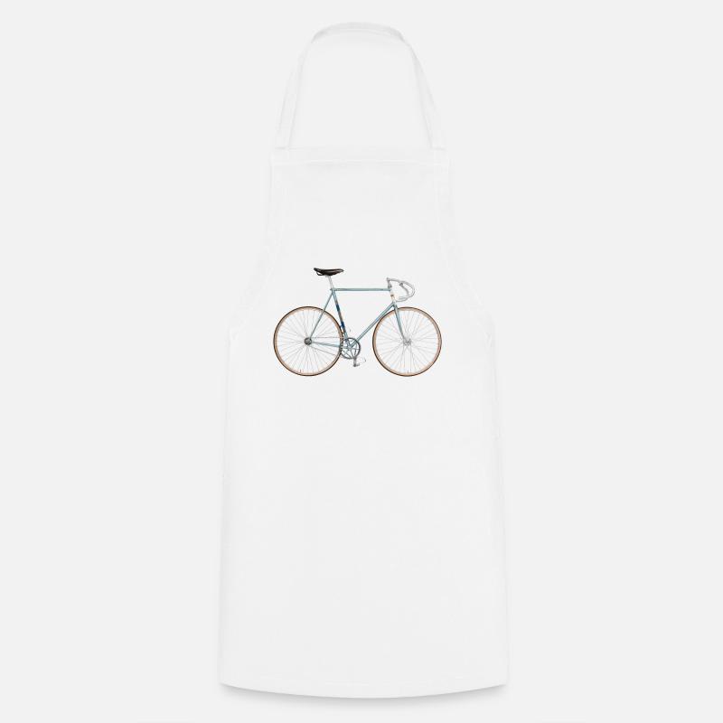 fixed gear bike - Cooking Apron - white