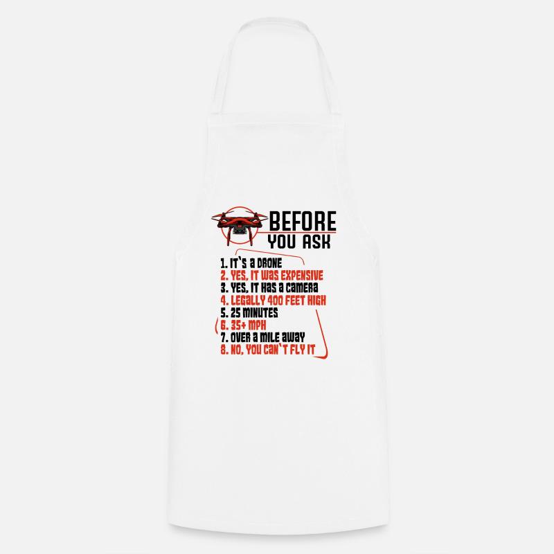 drones - Cooking Apron - white