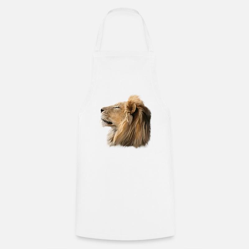 lion - Tablier de cuisine - blanc