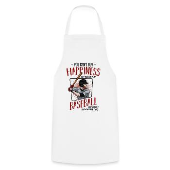 baseball - Cooking Apron - white - Front - AI Model Male 185 dark (185cm)