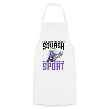 Squash - Kochschürze - Weiß - Vorne - AI Model Male 185 dark (185cm)