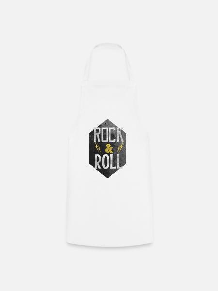 Rock and Roll - Kochschürze - Weiß