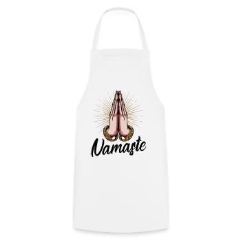 Yoga - Kochschürze - Weiß - Vorne - AI Model Male 185 dark (185cm)