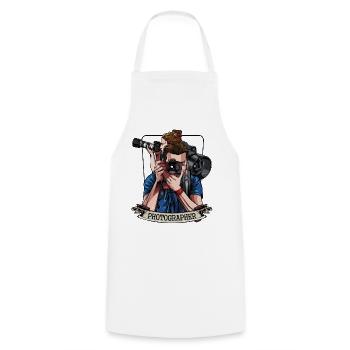 Photographer - Cooking Apron - white - Front - AI Model Male 185 dark (185cm)