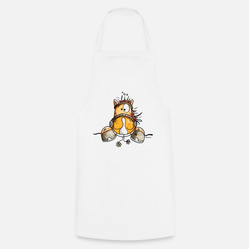Drôle Cheval - Tablier de cuisine - blanc