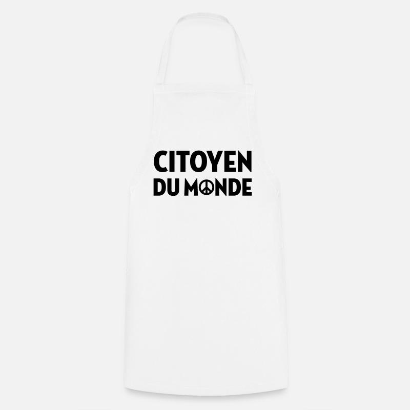 revolution / paix / peuple / voyage / écolo / - Tablier de cuisine - blanc
