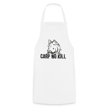 Carpe : Carp no kill 2019 - Tablier de cuisine - blanc - Devant - AI Model Male 185 dark (185cm)