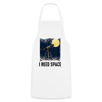 I Need Space Teleskop Cool Astronomie-Fan Geschenk - Kochschürze - Weiß - Vorne - AI Model Male 185 dark (185cm)