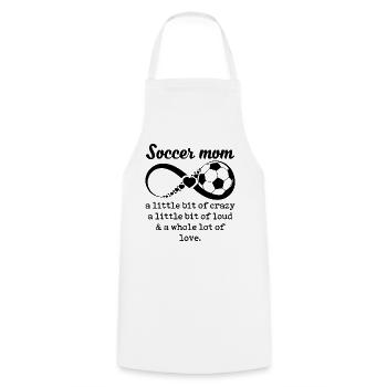 Soccer Mom - Kochschürze - Weiß - Vorne - AI Model Male 185 dark (185cm)
