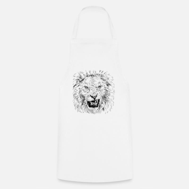 Lion - Cooking Apron - white