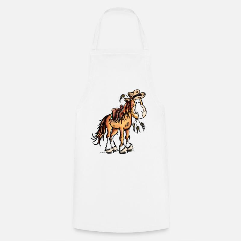 Western Cheval - Tablier de cuisine - blanc