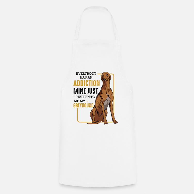 greyhound - Cooking Apron - white