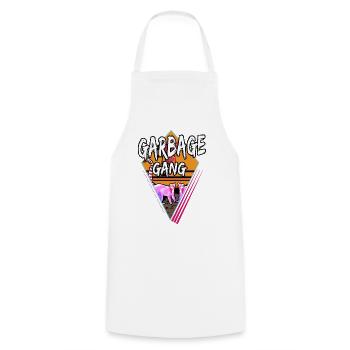 Garbage Gang - Kochschürze - Weiß - Vorne - AI Model Male 185 dark (185cm)