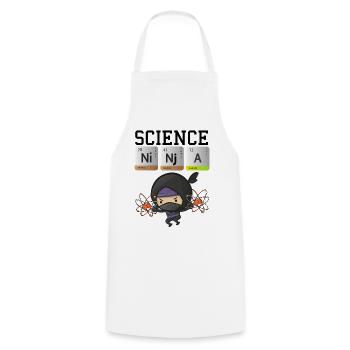 Science Ninja Design Funny Chemistry Elements - Cooking Apron - white - Front - AI Model Male 185 dark (185cm)