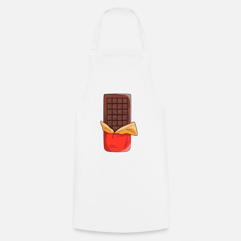 Tablette de chocolat tablette de chocolat cadeau de chocolat - Tablier de cuisine - blanc