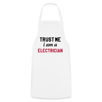 Electricien / Electricité / Travail / Métier / Job - Tablier de cuisine - blanc - Devant - AI Model Male 185 dark (185cm)