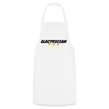 Electricien / Electricité / Travail / Métier / Job - Tablier de cuisine - blanc - Devant - AI Model Male 185 dark (185cm)