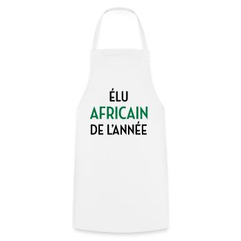 Africa / Africain / Afrique / Africain - Tablier de cuisine - blanc - Devant - AI Model Male 185 dark (185cm)