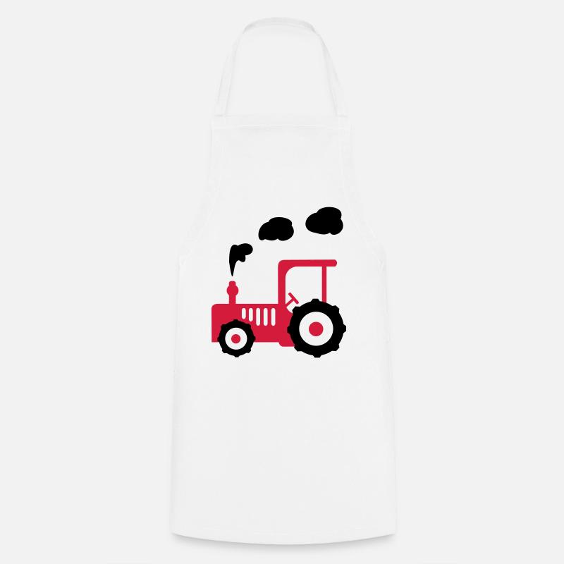 tracteur - Tablier de cuisine - blanc