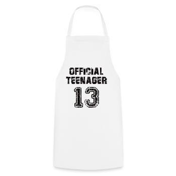 13th birthday gift - Cooking Apron - white - Front - AI Model Male 185 dark (185cm)
