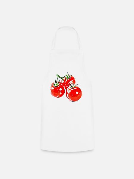 tomaten gemüse speise - Kochschürze - Weiß