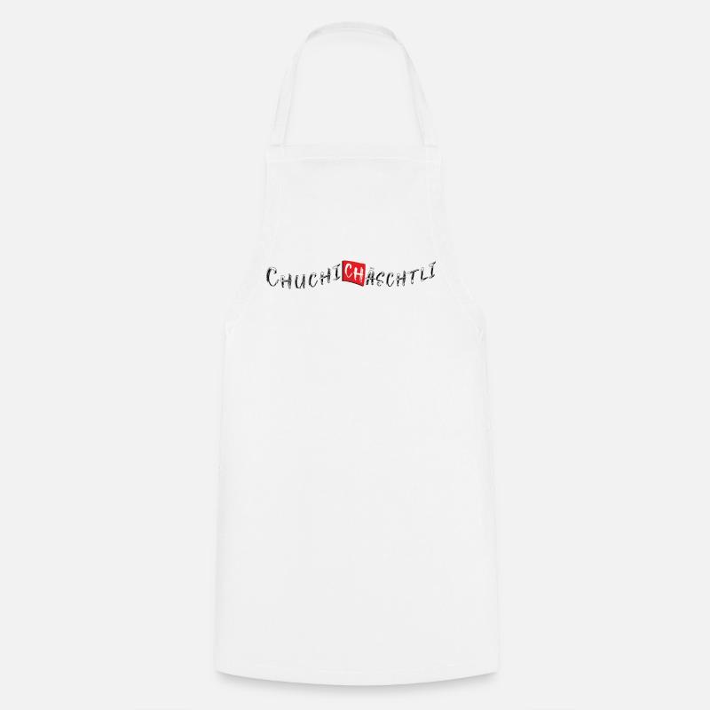 Chuchichäschtli | Mot suisse en dialecte - Tablier de cuisine - blanc