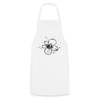 Water splash, Flower of water drops. - Cooking Apron - white - Front - AI Model Male 185 dark (185cm)