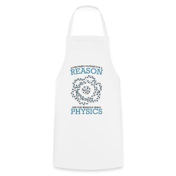 Reason Physics Spiral - Cooking Apron - white - Front - AI Model Male 185 dark (185cm)