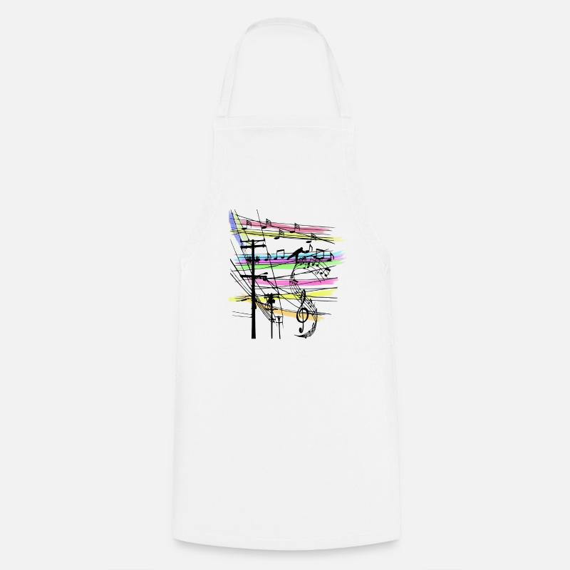 Notes de musique - Tablier de cuisine - blanc