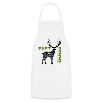 Chasseur drôle - Tablier de cuisine - blanc - Devant - AI Model Male 185 dark (185cm)