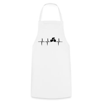 Impulsion de course - Tablier de cuisine - blanc - Devant - AI Model Male 185 dark (185cm)
