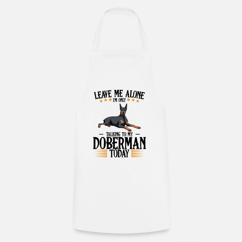 Doberman - Cooking Apron - white