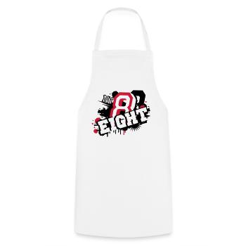 stylish number Eight graffiti in 3D - Cooking Apron - white - Front - AI Model Male 185 dark (185cm)